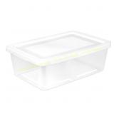 Sterilite 12 qt Clear/White Box Stackable