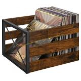 YINMIT Vinyl Record Storage Crate, 80+ Records