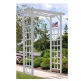 79" Elmwood Vinyl Arbor - White - Dura-Trel