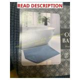 Whitley willows cotton bath mat 24x36in blue cut
