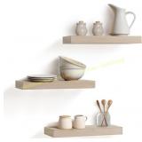 AHDECOR Floating Shelves, Wall Ledge Set 3