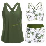 Holipick 3-Piece Tankini Swimsuits, High-Waist