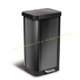 Damaged Glad 20-Gal Stainless Trash Can, Pewter
