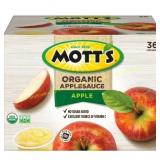 Mott's Organic Applesauce 3.9 oz Cups 36 Count