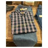 Wrangler 44x30 Jeans, 3XL Foundry Shirt