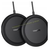 COKOEYE 15W Wireless Charger 2-Pack for iPhone