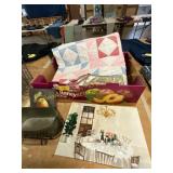 Quilt, Metalic Coach bag, & misc