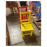 Red & yellow kids chairs