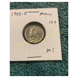 1940-D Mercury Dime