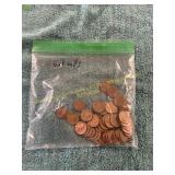 Bag of Lincoln Wheat Pennies