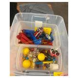 Tote of Assorted Toys