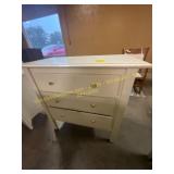 White 3 drawer dresser