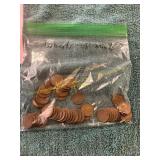 Bag of Lincoln Wheat S Mints Pennies