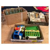 Fisher Price Train, Coke Bottles, Postcards