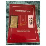Christmas 1976 23k Gold Stamp