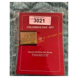 Columbus Day 1977 23k Gold Stamp