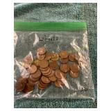 Bag of Lincoln Wheat Pennies
