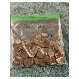 100ct Lincoln Steel Cents