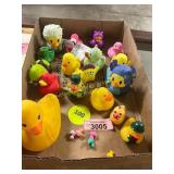 Flat of Various Rubber Ducky Toys