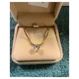 Unverified 20in Clear Stone Pendant Necklace