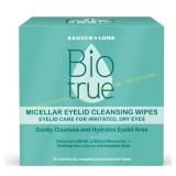 Biotrue Micellar Eyelid Wipes, Fragrance Free