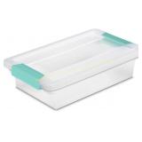4ct. Sterilite Small Clip Box, Stackable Bin