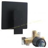 Matte Black Shower Mixer Valve with 5.3' Cover