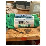 2 in 1 Beach towel/ tote bag