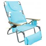 Ostrich Deluxe 3N1 Recliner Beach Chair, Lt Blue