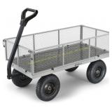 Gorilla Carts Steel Utility Cart, Gray