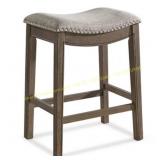ROME + OAK Parker Backless Stool, Walnut