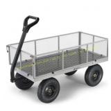 Gorilla Carts Towable Cart w/ Removable Sides