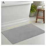 Whitley Willows Cotton Woven Bath Mat, Grey