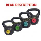 BalanceFrom Kettlebell Set 5/10/15/20 lb