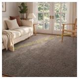 4x6 Brown/White Rug - Non-Slip, Washable