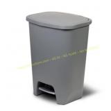 Glad Trash Can with Lid, Pedal, 20 Gal, Grey