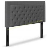 Hampton Grey King Upholstered Headboard