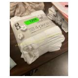 WHITE 2 hand towels, 2 washcloths
