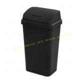 4ct Sterilite 13 gal Black Plastic Wastebasket