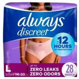 Always Discreet Postpartum Underwear - Large