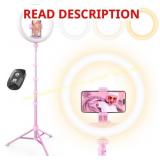 UBeesize 12' Ring Light with Tripod (Pink)