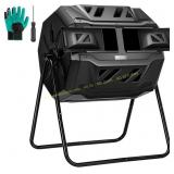 VIVOSUN Tumbling Composter 43 gal Bin Black
