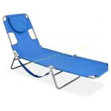 Ostrich Chaise Lounge 72'x22' Blue Beach Chair