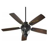 Three Light Old World Outdoor Fan
