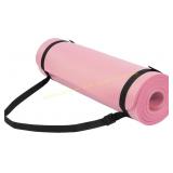Fitvids Yoga Mat 1/2' Thick, with Strap