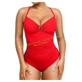 SHAPELLX Tummy control swimsuit ruched waist xl