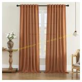 DONREN Linen Blend Back Tab Curtains 50x96 (2)
