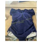 unbranded zippered long-sleeve swimsuit, BLUE