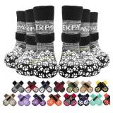 EXPAWLORER 6Pcs Dog Socks Anti-Slip Shoes, BLUE &