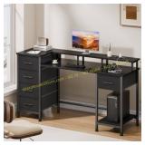 Furnulem - 47 Inches Computer Desk with Monitor St